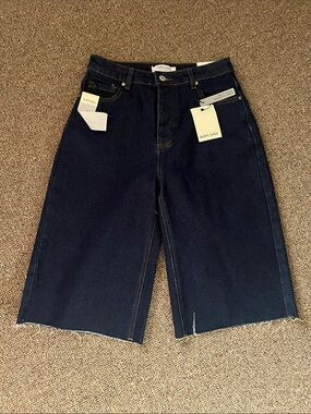 Women's Dark Indigo Cut Off Denim Jorts